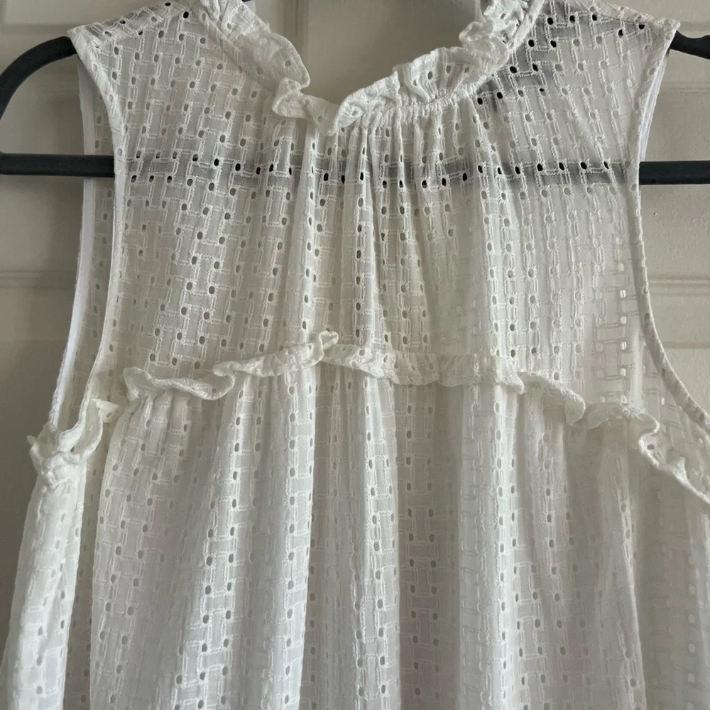 Sunday in Brooklyn white eyelet mini dress. Anthropologie. NWOT. Size XS.